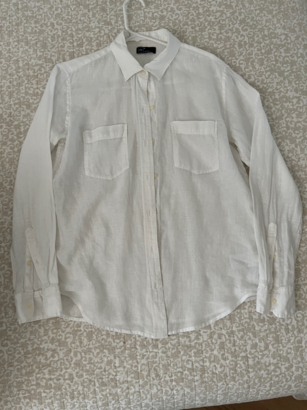 GAP White linen Casual Button-Down
